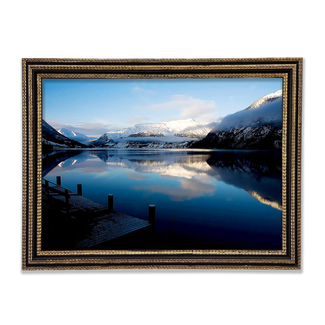 Gerahmtes Wandbild Blue Lake Calm