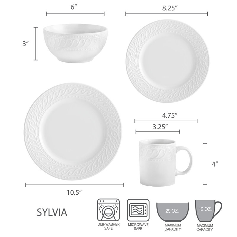 Pfaltzgraff Porcelain China Dinnerware Set - Service for 8