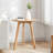 Round Side Table, Solid Wood Accent End Table with Stable 3-Leg Base for Living Room Bedroom Small Spaces-1105803142