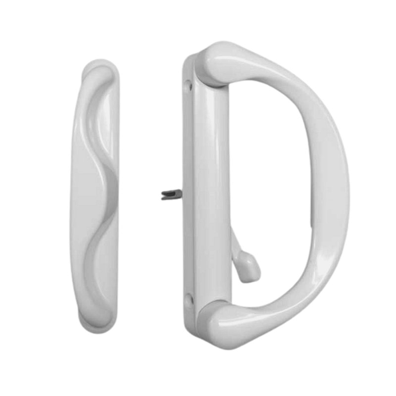 Involute Interlock Patio Door Handle Set, White