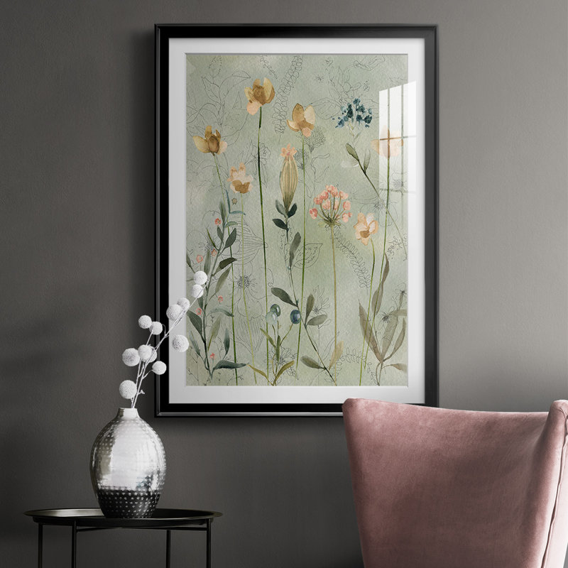 " Botanical Sketchbook ", Black, 24.5" H x 18.5" W