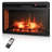 26 in. Electric Fireplace Insert with 3 Brightness Levels, Timer, Flame and Heat Work Separately Fireplace Heater