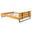 Structure de lit en bois de pin, taille grand, naturel et noir-2077641512-2077641513
