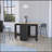 White And Macadamia Folding Dining Table-280808270