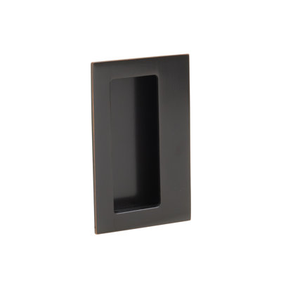 Emtek Rectangular Flush Door Pull w/ Offset Recess Pocket,