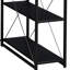 Bureau noir avec tablettes ouvertes et pour le bureau - rangement spacieux à 1 tiroir et 8 compartiments