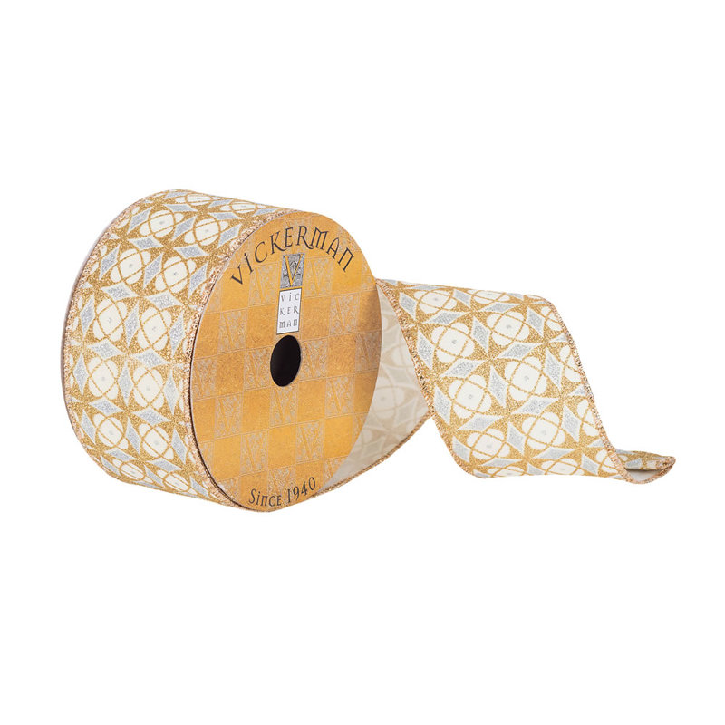 Motif géométrique avec ruban paillettes