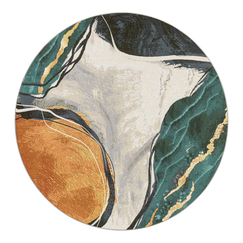 Keazia Indoor/Outdoor Area Rug, Round 6'1"