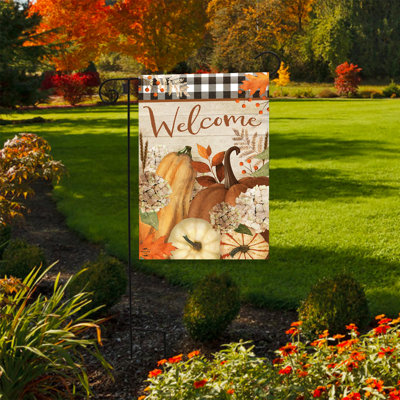 Drapeau de jardin d'automne d'automne 12 x 18