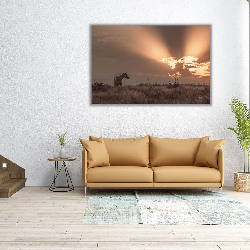 «Faded Sunset», reproduction d'art sur toile, H 24 po x l 36 po