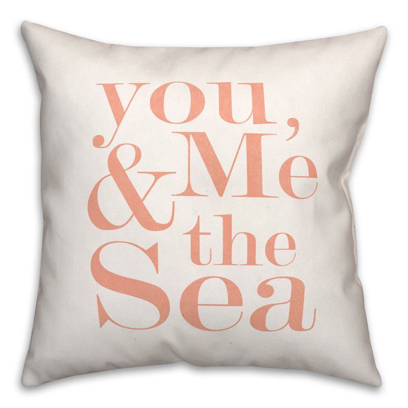  Housse et insert de coussin carré You You Me and Sea, Orange
