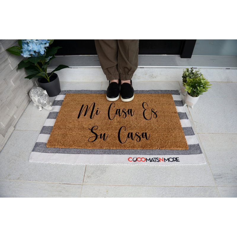 Tapis d'extérieur antidérapant Everrett Mi Casa Es Su Casa, L 18 po x L 30 po