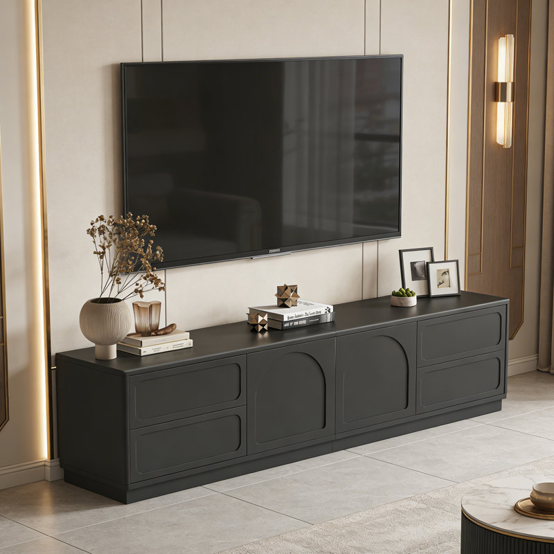 Meuble télé avec tiroirs Simple, H 17,71 po x L 62,99 po x l 15,74 po
