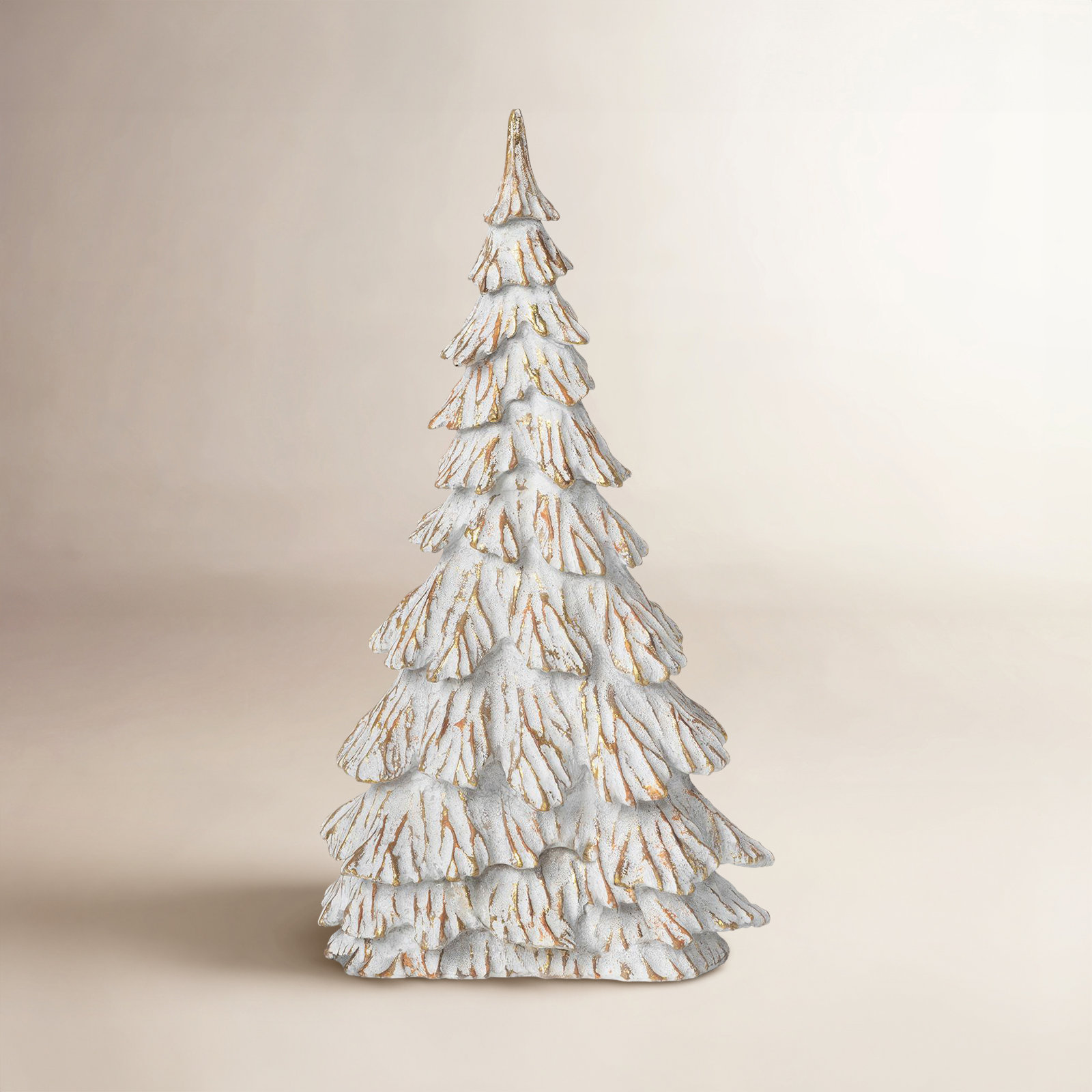 Joyeux Noel Tabletop Tree, 14" H x 7.5" W x 4.5" D