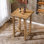 Table de bar carrée de 39,4 po de hauteur, table à hauteur de bar avec base en bois pour bistro cocktail
