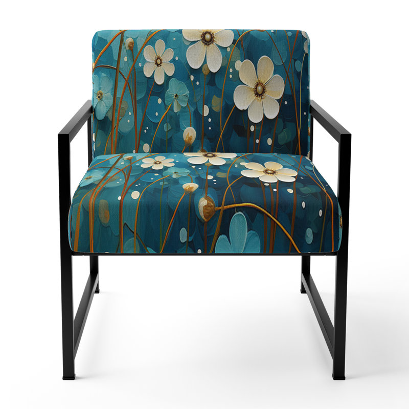 Chaise d'appoint rembourrée Turquoise Tranquility, Noir