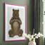 «Bear and Hand Heart», reproduction encadrée - bois massif-1972103728-1972103732