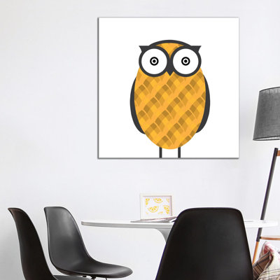 Owl Orange by 5by5collective - Wrapped Canvas Gallery-Wrapped Canvas Giclée