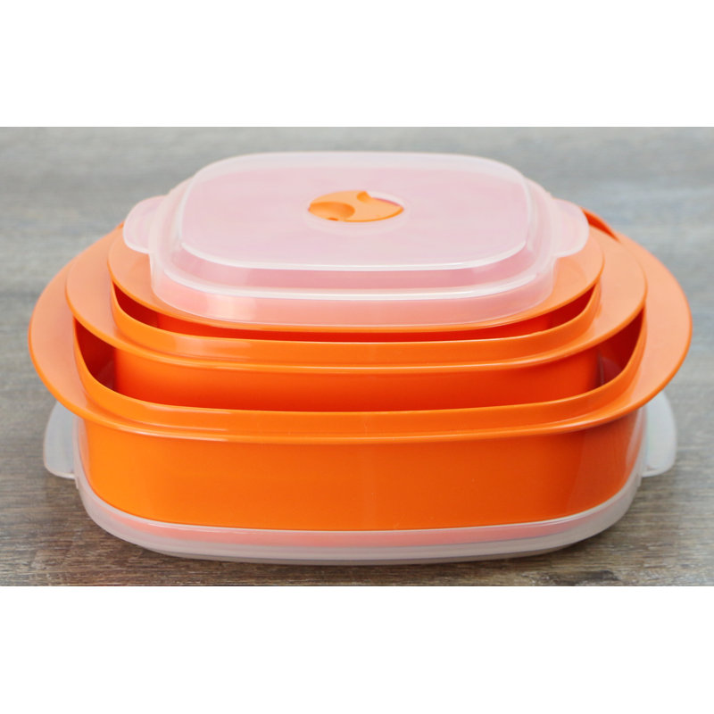 Ensemble de 3 contenants alimentaires Argelis, Orange