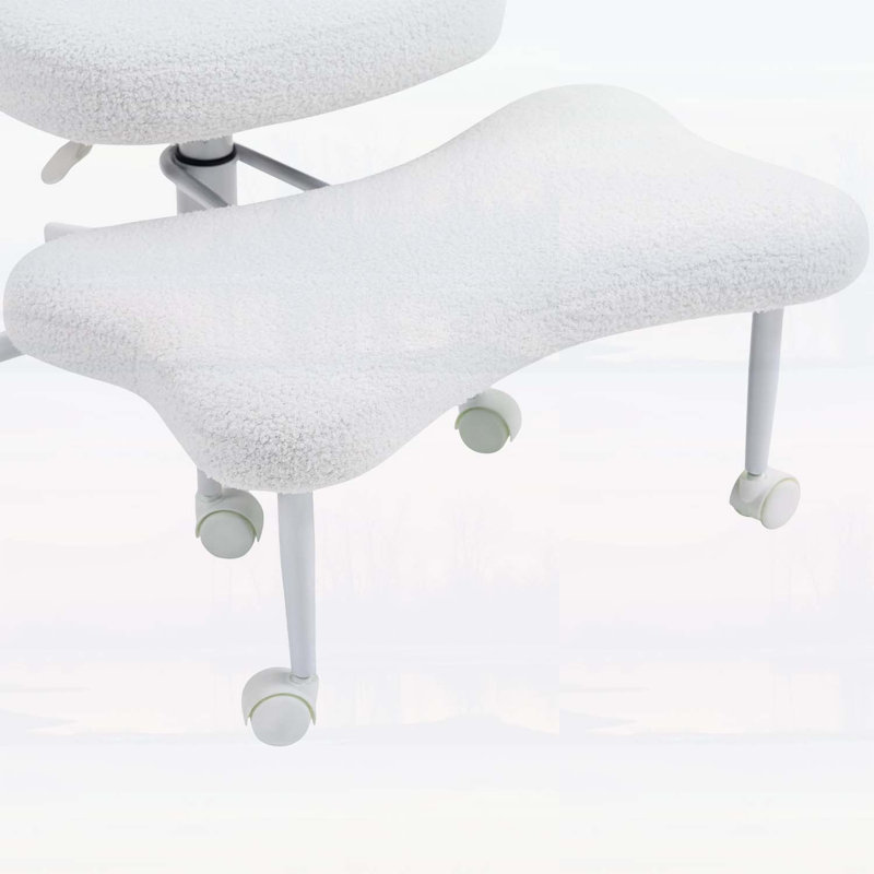 Chaise ergonomique pivotante à pieds croisés avec hauteur réglable, support pour la méditation et le bureau, Ourson beige