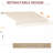 Window Awning, 13' X 8' Retractable Patio Sunshade, Manual Crank, & Water Fabric, Aluminum Frame, Beige Stripe Yard Awning - Water-, Frame For Deck, Balcony