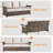 Myrella 78'' Wide PE Wicker Outdoor Patio Sofa with Cushions-483467445