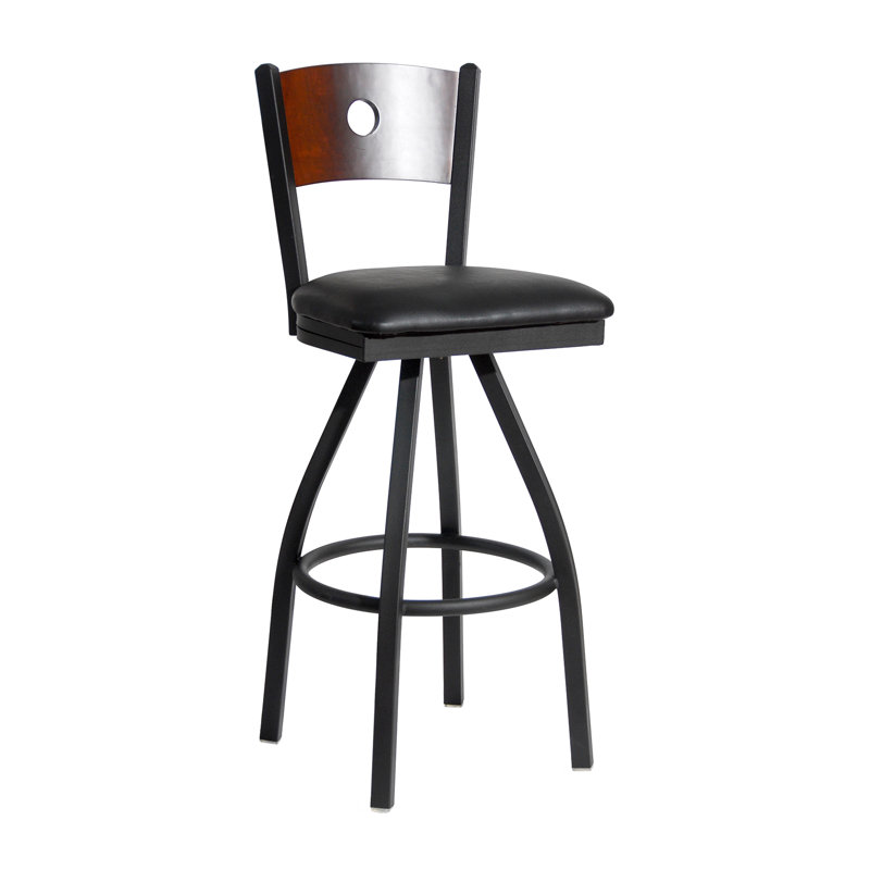 Tabouret de bar pivotant en bois Joyce