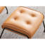 Chaise en cuir fleur de qualité supérieure, fabrication en métal, siège en mousse complète, chaise de 37 po de hauteur, l 21 po x P 19 po x H 15 po, accent et densité D29, cadre intérieur, l 35 po x P 38 po
