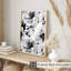 Motif floral noir et blanc III-223810106