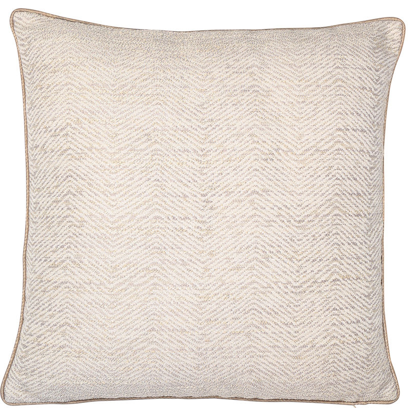Deeter Chevron Square Throw Cushion, Charcoal, 50 x 50cm