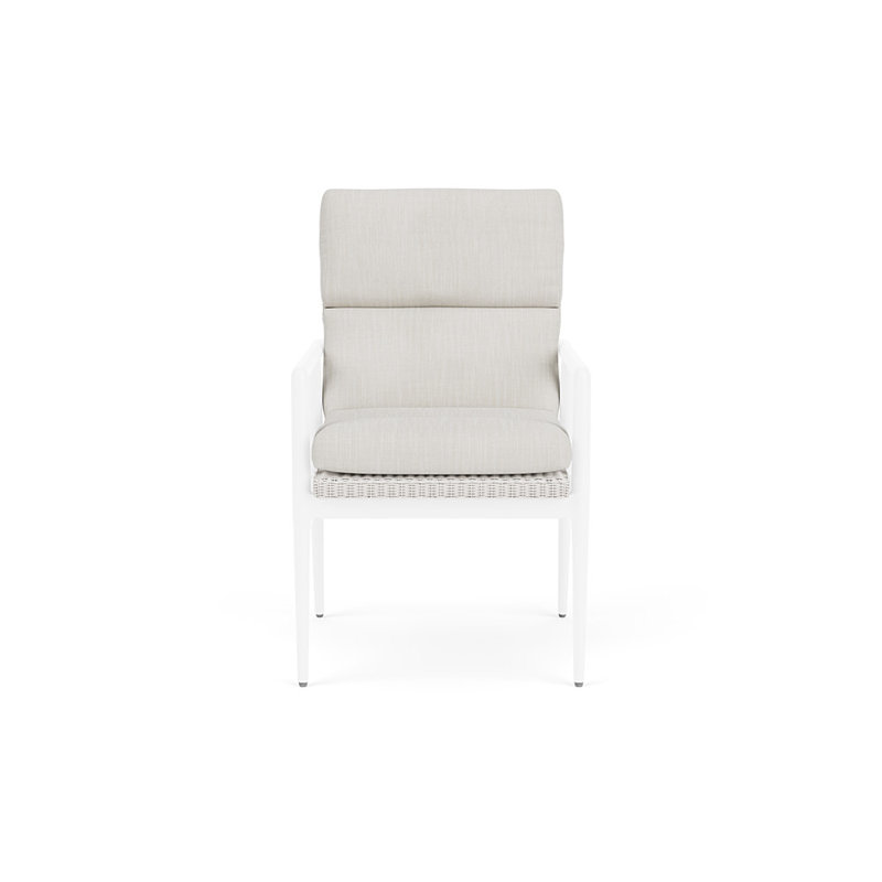 Cascade Outdoor Dining Armchair, Rollo Linen, White