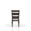 Chaise d'appoint Preciado à dossier échelle – Chaise de salle à manger en placage d'orme café