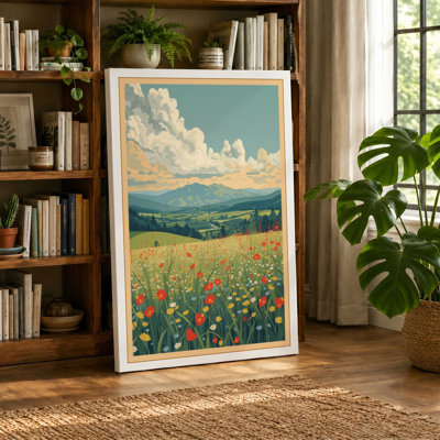 Wildflower Meadow Vintage - Wrapped Canvas