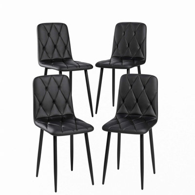 PU Dining Chairs Set Of 4, Modern Kitchen Dining Room Chairs