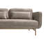 Canapé à accoudoirs carrés en tissu 77 po avec pieds en laiton antique Ciabhan-329485314