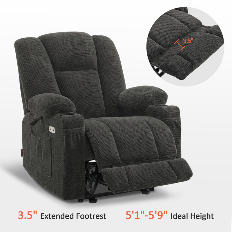 Fauteuil inclinable Elidad, Tissu gris