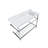 Fireclay Rectangular Console Bathroom Sink with Overflow-119167068-49500074