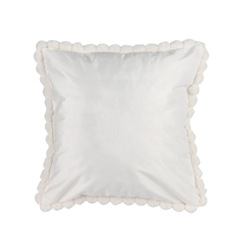 Housse de coussin Velvet Pom, Ivoire ivoire, Ne s’applique pas