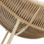 Chaise berçante d'extérieur en osier avec repose-pieds