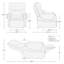 Fauteuil inclinable électrique avec chaleur et massage-91070031