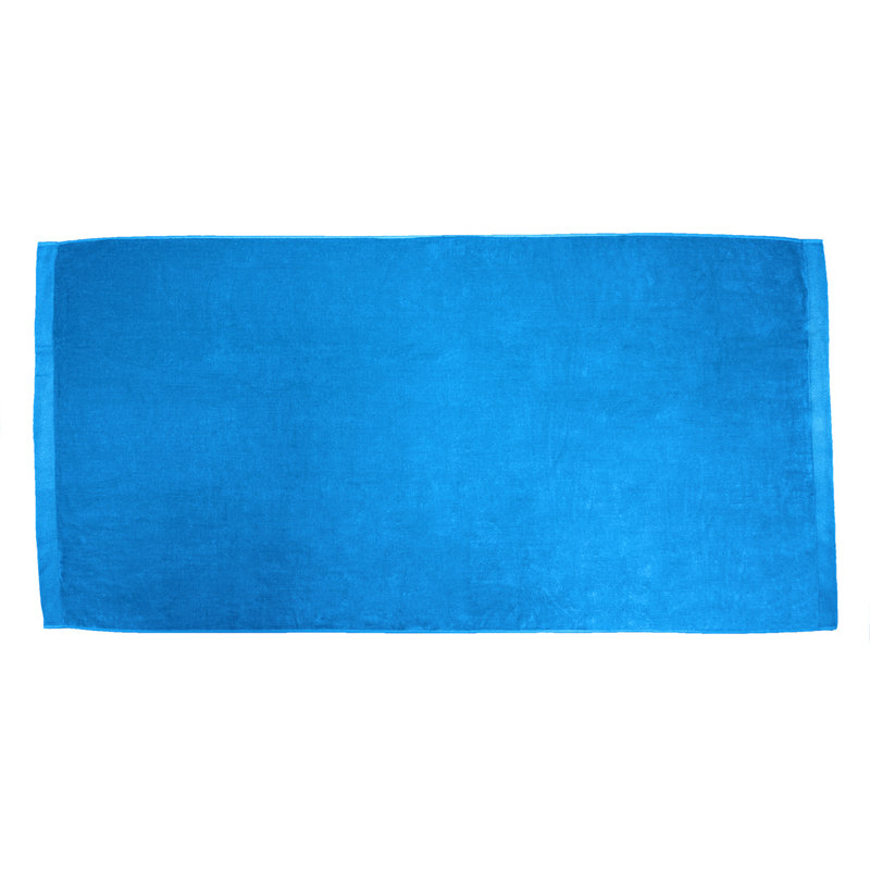 Serviette de plage en velours 100% coton Monthamre, Aigue-marine
