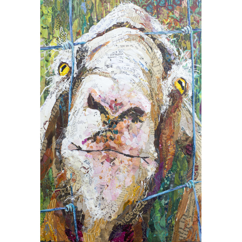 " Goodness Goat " by Elizabeth St. Hilaire Painting Print, 18" H x 12" W