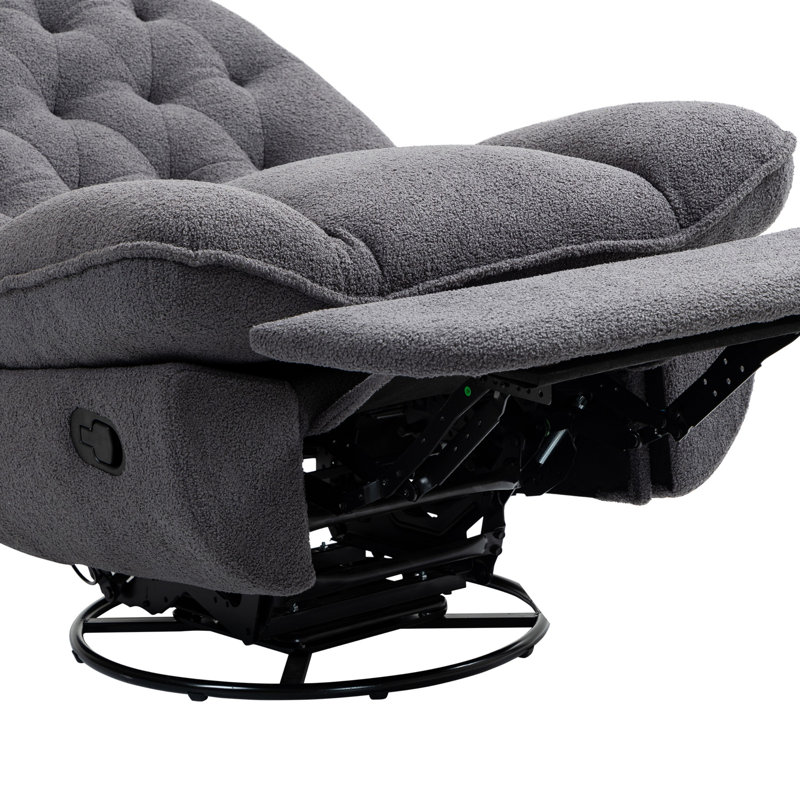 Fauteuil inclinable moderne capitonné, Gris