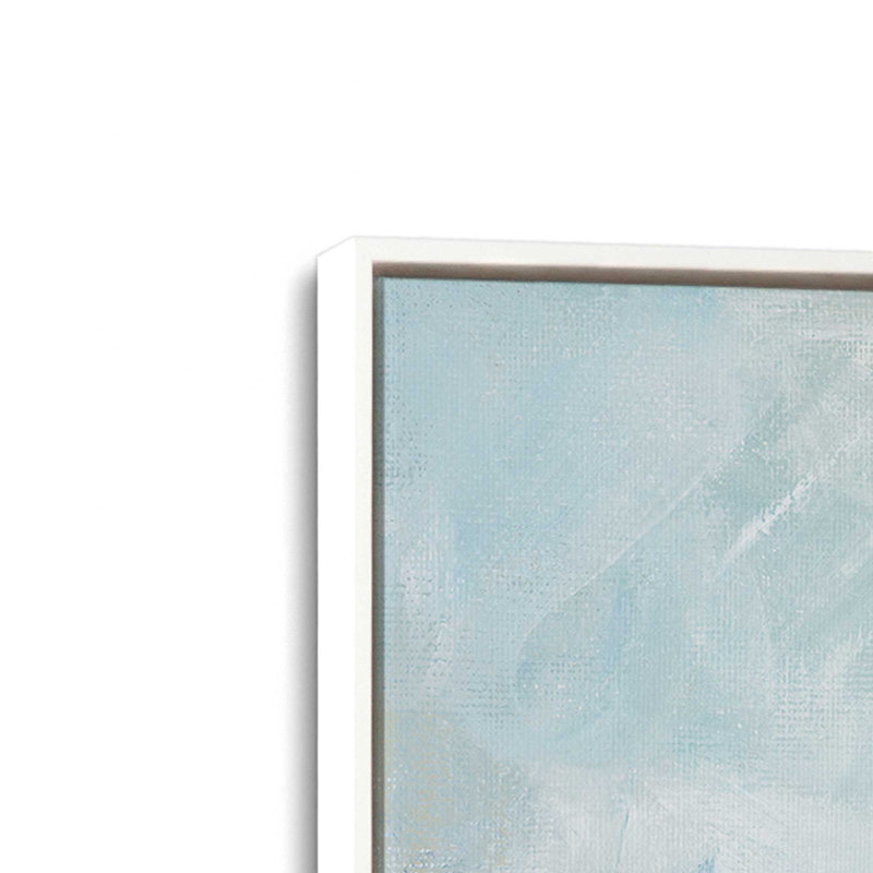Ensemble de 2 eaux balayées par le vent, Cadre flottant blanc opaque, H 19 po x l 26 po