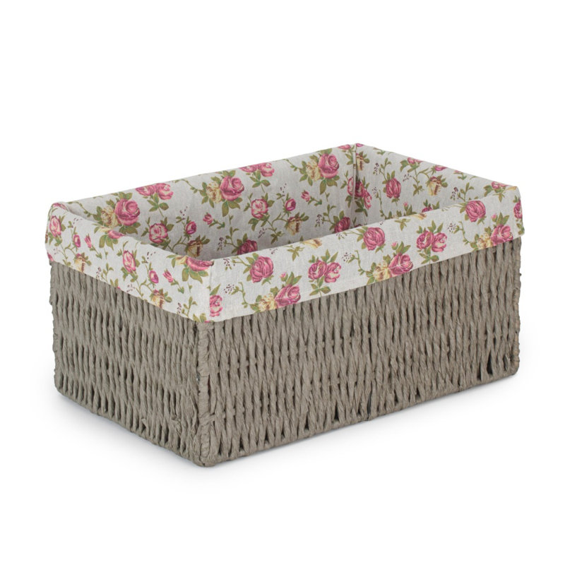 Fleur De Lis Living Seagrass Decorative Basket, 22cm H x 35cm W x 17cm D
