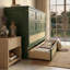 Grand lit escamotable avec grands tiroirs de rangement | Lit mural peu encombrant pour chambre d'amis ou bureau personnel-740895013