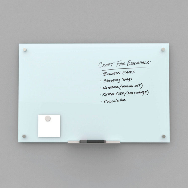 U Brands Yes Glass Wall Glass Board