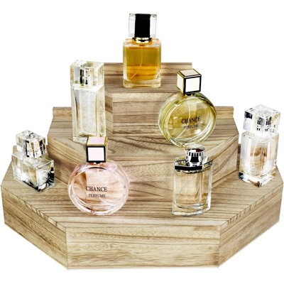 3-Tier Wood Stair Step Shelf Display Stand