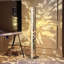 Lampes de plancher argentées en acier inoxydable