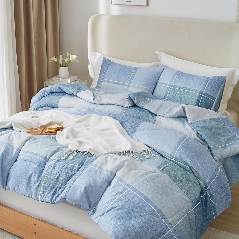 All-Season Boho Fluffy Floral Microfiber Comforter Set, Queen Comforter + 2 Standard Pillowcases, Floral 8